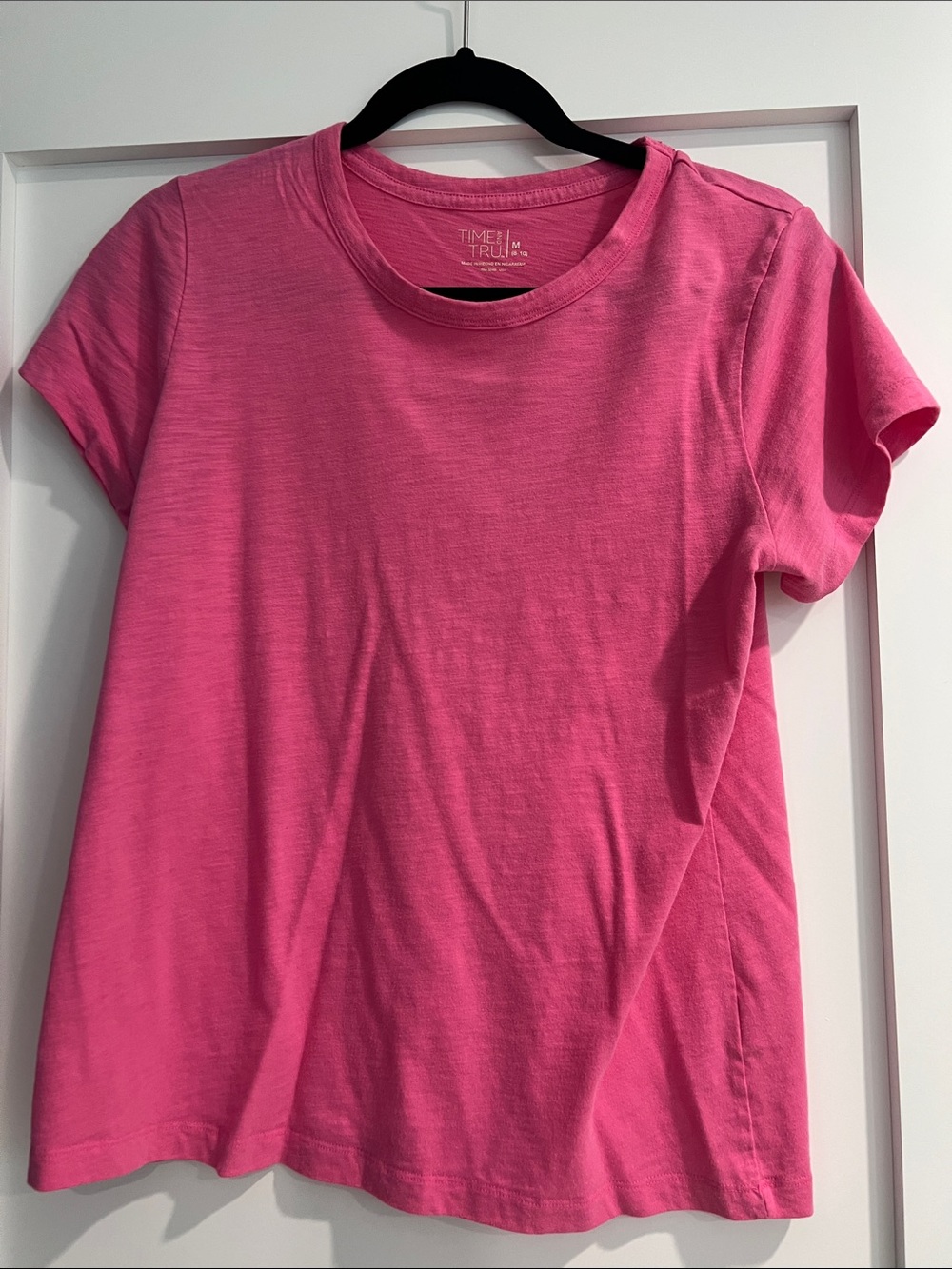 Time and Tru Hot Pink Short Sleeve Crewneck Tee